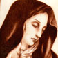 Madonna, pirografia su pioppo,  11.5x18.5x1 cm   2011