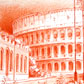 Colosseo (Roma), disegno a matita sanguigna su cartoncino bianco semiruvido, 20x26 cm.